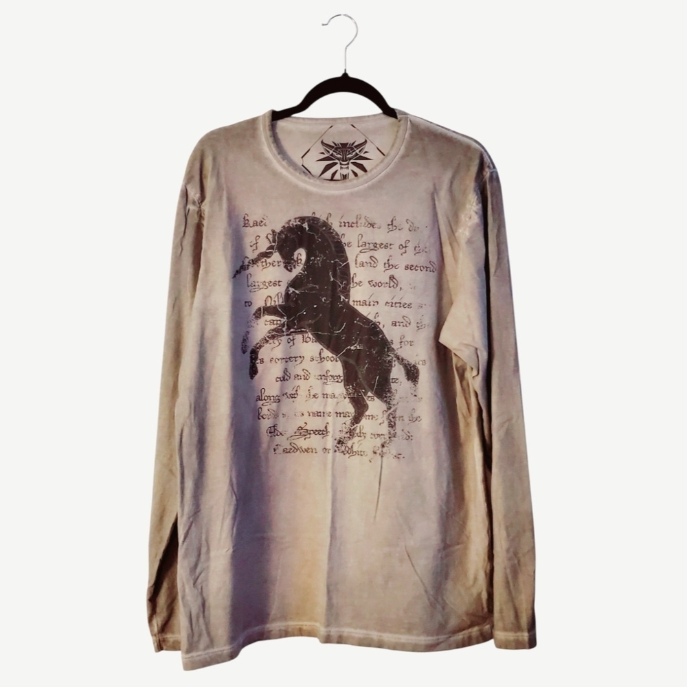 Musterbrand Men's Long Sleeve Graphic Tee - Unique Art. XL Made In Bulgaria.